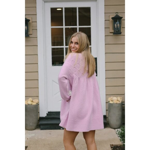 FREE PEOPLE Jaci Long Sleeve Mock Neck Sweater Dress in Lavender Size X-Small - Picture 11 of 14
